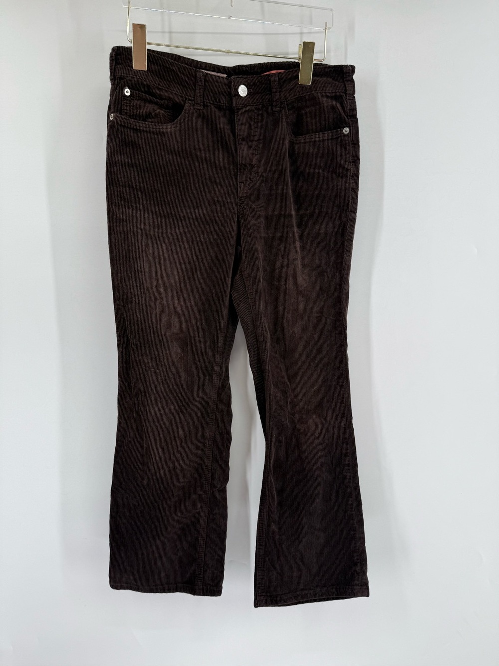 Anthropologie pilcro dark brown corduroy flared pants size‎ 28